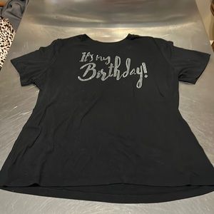 Sparkle Bling “It’s My Birthday” Black Tee